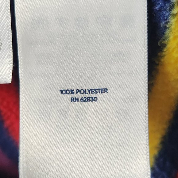 Land End Womens Multi Color Striped Half Zip Fleece Oeko-Tex Pullover Size Small - Picture 7 of 11